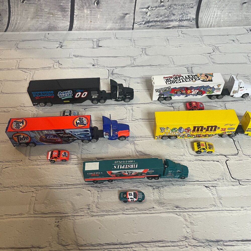 Vintage Rare Nascar Winner's Circle Diecast 1:64 Transporter Car Lot (5)